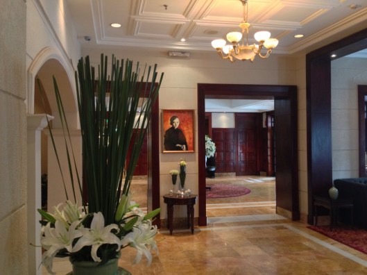 The painting by Joan Baez, at the lobby of the Sofitel Legend Metropole Hanoi.